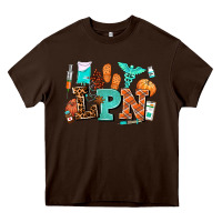 Chocolate Brown lpn fall nurse with Heavy Core Tee - AdoDesignShop