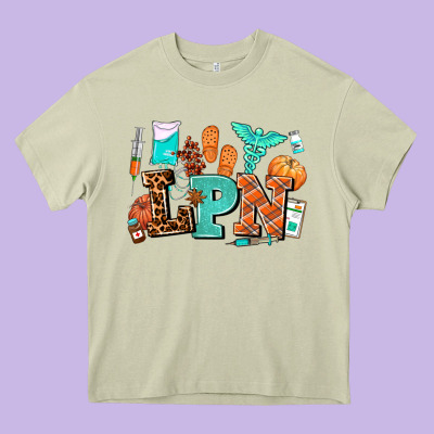 Lpn Fall Nurse With Heavy Core Tee Designed By Adodesignshop