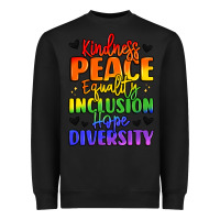 Black inspirational words in rainbow colors Heavyweight Sweatshirt - LillyAllenDesigns