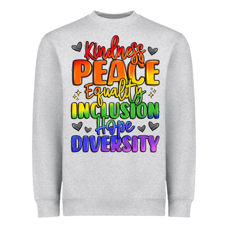 Inspirational Words In Rainbow Colors Heavyweight Sweatshirt by LillyAllenDesigns | Teevron