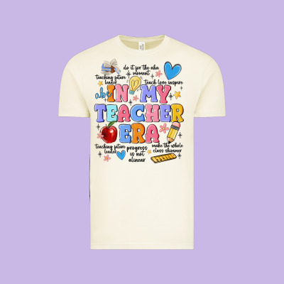 In My Teacher Era Vintage Tee Designed By Maliassmallbusiness