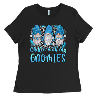 Black chillin' with my gnomies Ladies Tee - JahusDesignShop