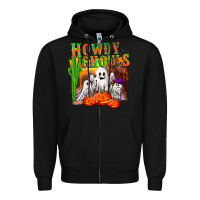 Black Howdy ghouls Zipper Hoodie - NancyCooperArtShop
