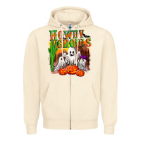 Sandshell Howdy ghouls Zipper Hoodie - NancyCooperArtShop