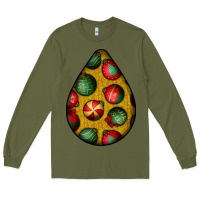 Army Green christmas  teardrop Long Sleeve Tee - BundleAndBundleShop