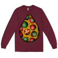 Burgundy christmas  teardrop Long Sleeve Tee - BundleAndBundleShop