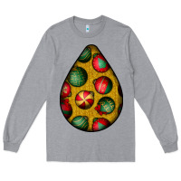 Heather Grey christmas  teardrop Long Sleeve Tee - BundleAndBundleShop