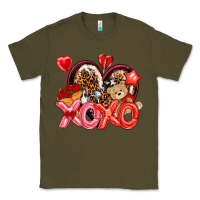 Army Green xo xo with leopard and cowhide heart Classic Tee - NancyCooperArtShop