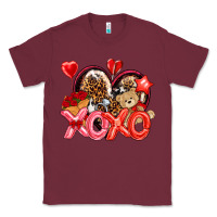 Burgundy xo xo with leopard and cowhide heart Classic Tee - NancyCooperArtShop