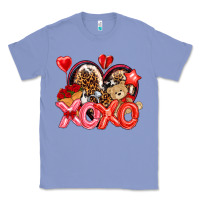 Colony Blue xo xo with leopard and cowhide heart Classic Tee - NancyCooperArtShop