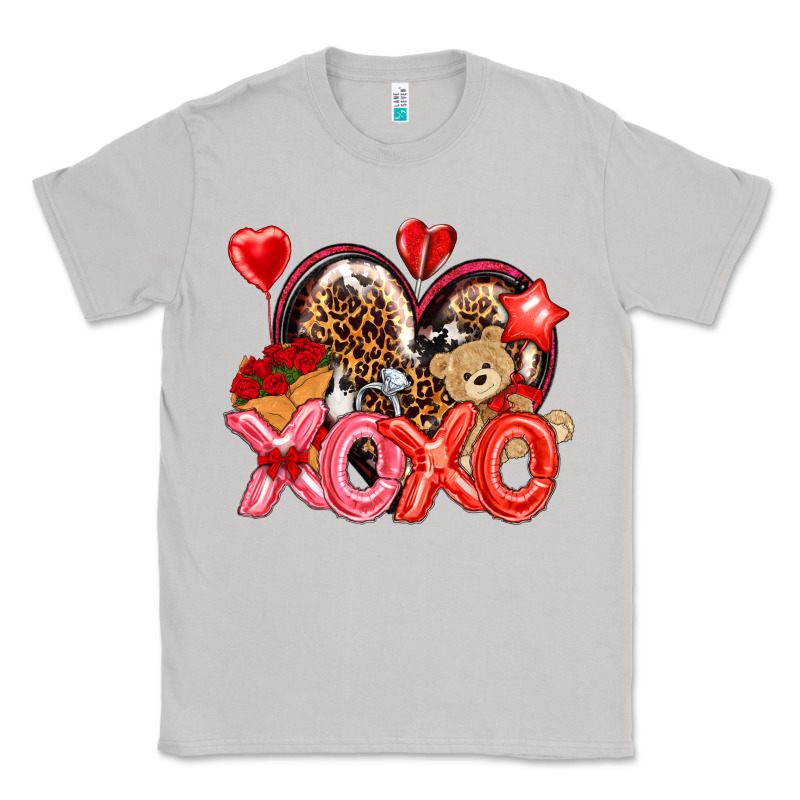 Xo Xo With Leopard And Cowhide Heart Classic Tee by NancyCooperArtShop | Teevron