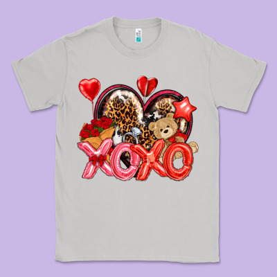Xo Xo With Leopard And Cowhide Heart Classic Tee Designed By Nancycooperartshop