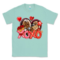 Seafoam xo xo with leopard and cowhide heart Classic Tee - NancyCooperArtShop