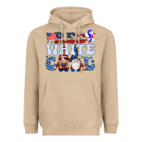 Mushroom Red white cool with gnomies 4th of july Heavyweight Hoodie - HowdyJamesFarm