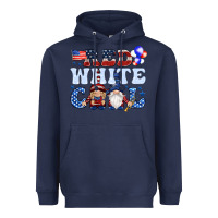 Navy Red white cool with gnomies 4th of july Heavyweight Hoodie - HowdyJamesFarm