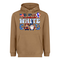 Toasted Coconut Red white cool with gnomies 4th of july Heavyweight Hoodie - HowdyJamesFarm