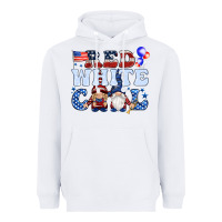 White Red white cool with gnomies 4th of july Heavyweight Hoodie - HowdyJamesFarm