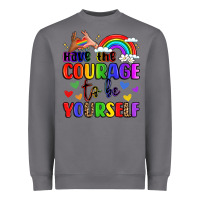 Storm courage to be yourself rainbow message Heavyweight Sweatshirt - LillyAllenDesigns