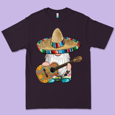 Mexican Gnomes Guitar Sombrero Serape Premium Tee Designed By Artiststas