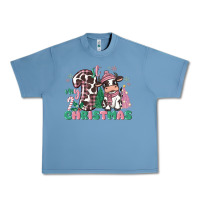 Pebble Blue my first christmas cow Urban Heavy Tee - MaliasSmallBusiness