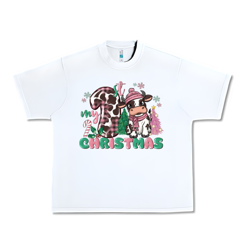 My First Christmas Cow Urban Heavy Tee by MaliasSmallBusiness | Teevron