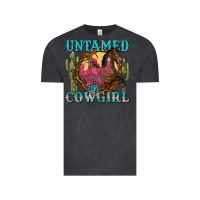 Vintage Black untamed cowgirl Vintage Tee - NancyCooperArtShop