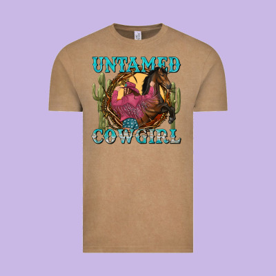 Untamed Cowgirl Vintage Tee Designed By Nancycooperartshop