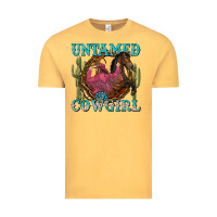Vintage Mustard untamed cowgirl Vintage Tee - NancyCooperArtShop