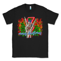Black punk rock Merry Christmas Classic Tee - CowhideDigitalArt