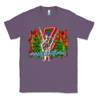 Lavender punk rock Merry Christmas Classic Tee - CowhideDigitalArt