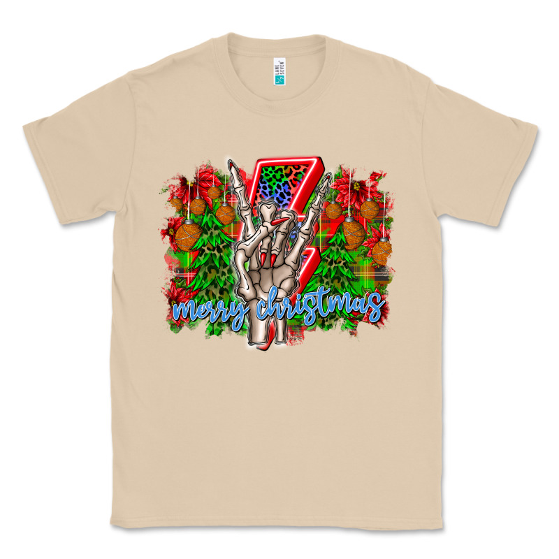 Punk Rock Merry Christmas Classic Tee by CowhideDigitalArt | Teevron