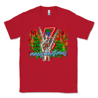 Red punk rock Merry Christmas Classic Tee - CowhideDigitalArt
