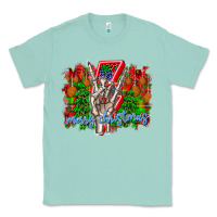 Seafoam punk rock Merry Christmas Classic Tee - CowhideDigitalArt