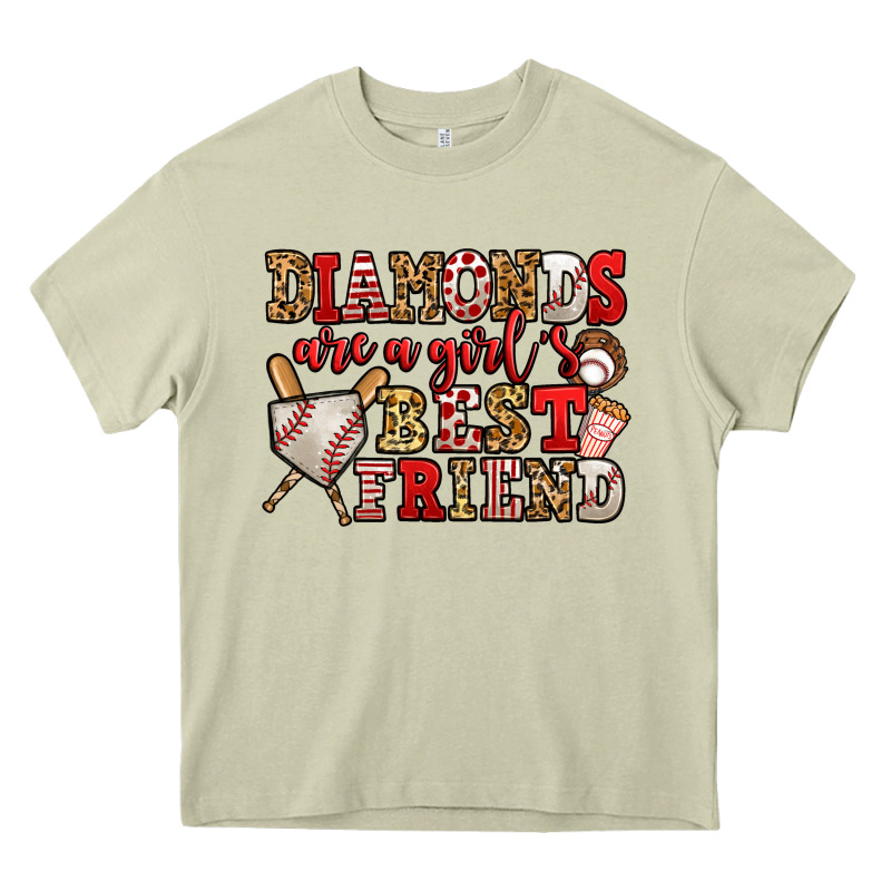 Diamonds Are A Girl's Best Friend Baseball Heavy Core Tee by Jasminsmagicworld | Teevron