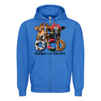 True Royal OCD Obsessive Cow Disorder Zipper Hoodie - texasbilliewilder