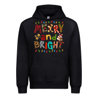 Black Merry And Bright Urban Hoodie - FaDigitalArtStudio