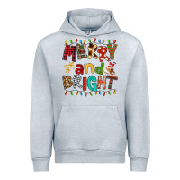 Heather Grey Merry And Bright Urban Hoodie - FaDigitalArtStudio