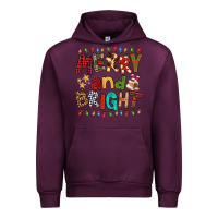 Mauve Wine Merry And Bright Urban Hoodie - FaDigitalArtStudio