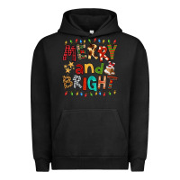 Pigment Black Merry And Bright Urban Hoodie - FaDigitalArtStudio