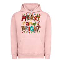 Pigment Salmon Merry And Bright Urban Hoodie - FaDigitalArtStudio