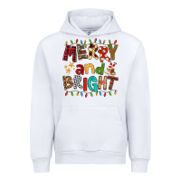 White Merry And Bright Urban Hoodie - FaDigitalArtStudio