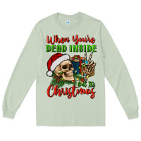Matcha when you’re dead inside but it's christmas Long Sleeve Tee - BundleAndBundleShop