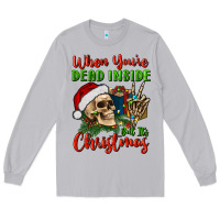 Moon Dust when you’re dead inside but it's christmas Long Sleeve Tee - BundleAndBundleShop