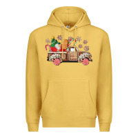 Antique Gold christmas gingerbread truck Premium Hoodie - CowGirlArtShop