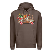 Coffee christmas gingerbread truck Premium Hoodie - CowGirlArtShop