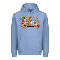 Colony Blue christmas gingerbread truck Premium Hoodie - CowGirlArtShop