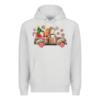 Dove Grey christmas gingerbread truck Premium Hoodie - CowGirlArtShop