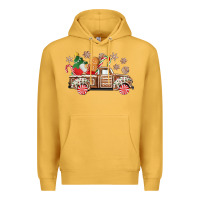 Mustard christmas gingerbread truck Premium Hoodie - CowGirlArtShop