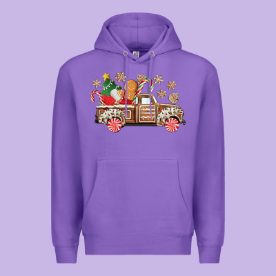 Christmas Gingerbread Truck Premium Hoodie Designed By Cowgirlartshop