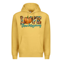 Antique Gold love thanksgiving pumpkin Premium Hoodie - JahusDesignShop